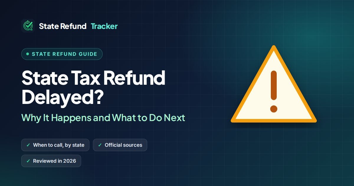 State Tax Refund Delayed? Causes and What to Do Next